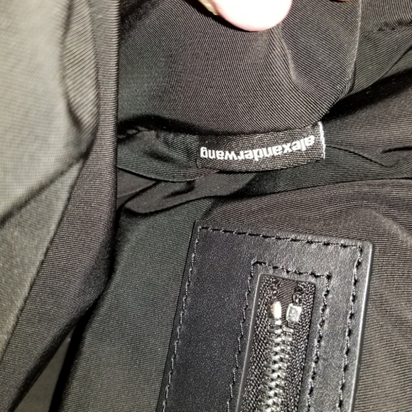 Alexander Wang Large Scrunchie Leather Top Handle Bag Black - Picture 12 of 15